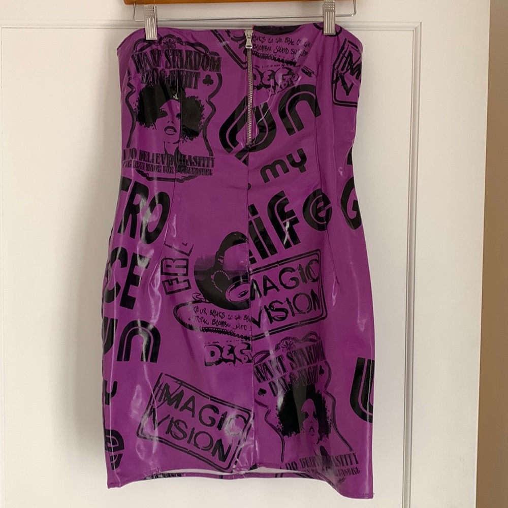 Vintage D&G Pleather Mini Tube Dress, Sz 42